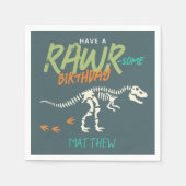 Jongens Fun Dinosaur Dig Fossil Kids Verjaardag Servet (Voorkant)