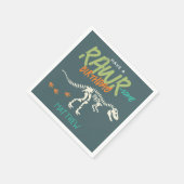 Jongens Fun Dinosaur Dig Fossil Kids Verjaardag Servet (Hoek)