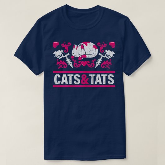 Jongens Funny Cats en Tats Gift Tattoo Ink Tattoo T-shirt (Design voorkant)