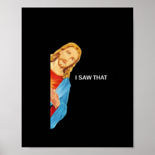 Jongens Funny citeert Jezus Meme Ik zag dat Christ Poster