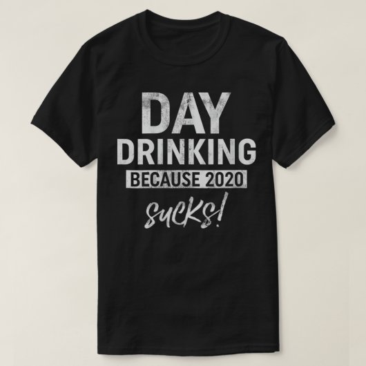 Jongens Funny Day Drink 2020 Sucks Vinta T-shirt (Design voorkant)