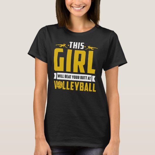 Jongens Funny Volleyball-speler T-shirt (Voorkant)