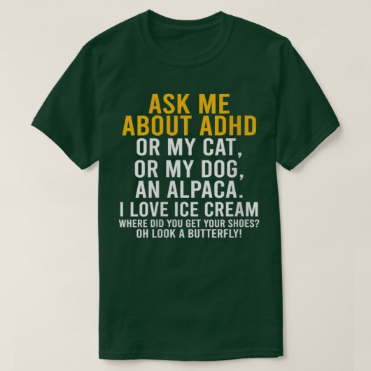 Jongens Funny Vraag me naar Adhd Autism Mental Hea T-shirt (Design voorkant)