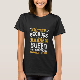 Jongens Funny Women's Sagittarius Badass Queen T-shirt