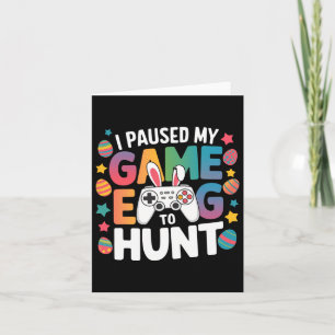 Jongens Gamer Eierenjacht Pasen Dag Videogames Kon Kaart