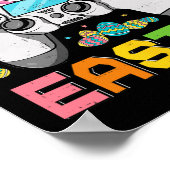 Jongens Gamer Fijne Pasen Videogames Konijn Gami Poster (Hoek)