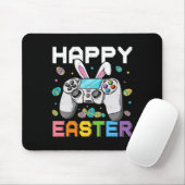 Jongens Gamer Happy Paasdag Videogames Bunny Gami Muismat (Met muis)
