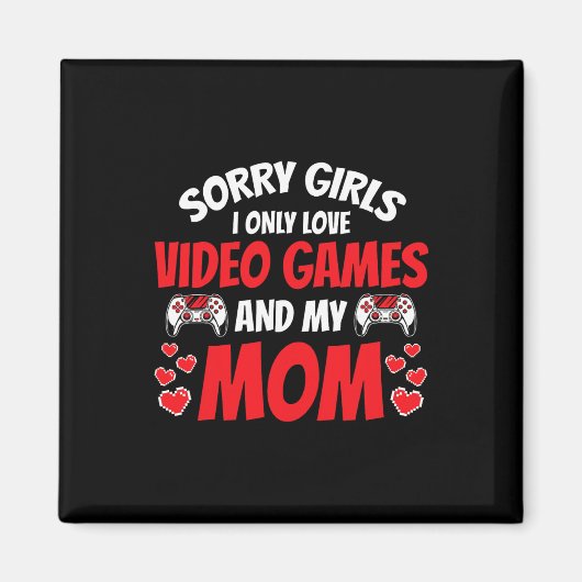Jongens Gamer Valentijnsdag Videogames Grappig Gam Magneet (Voorkant)