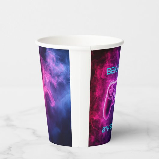 Jongens Gaming Controller Verjaardagsfeest Papieren Bekers (Rechts)