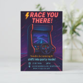 Jongens Gaming - Retro Arcade Racing Verjaardag Kaart (Staand voorkant)