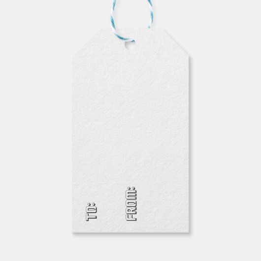 Jongen's geboortedag Robot aan en van Cadeaulabel (Achterkant)