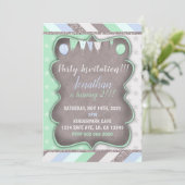 Jongen's gedurfde Birthday party sjabloon Kaart (Staand voorkant)