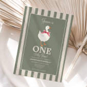 Jongens Gekke Gans Thema Verjaardag Uitnodigen Kaart