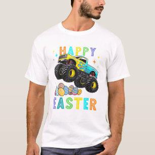 Jongens Gelukkig Pasen Monster Truck Pasen Eieren  T-shirt
