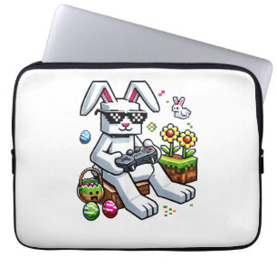 Jongens Gelukkige Pasen Dag Konijn Ei Videospel Ki Laptop Sleeve