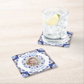 Jongens Gelukkige Verjaardag Blauwe Ster Custom Fo Kartonnen Onderzetters (Insitu)