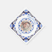 Jongens Gelukkige Verjaardag Levendige Blauwe Ster Servet (Hoek)