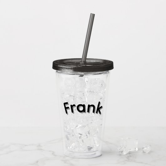 Jongens genaamd Frank, Acryl Drinkbeker (Achterkant ijs)