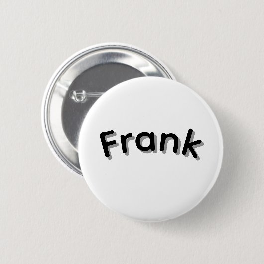 Jongens Genoemd Frank,Koeler Ronde Button 5,7 Cm (Voorkant /achterkant)