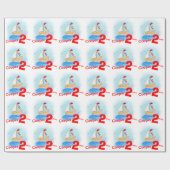 Jongens genoemd geschilderde zeilboot 2e verjaarda cadeaupapier (Vlak)
