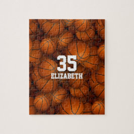 jongens gepersonaliseerd basketbalpatroon legpuzzel