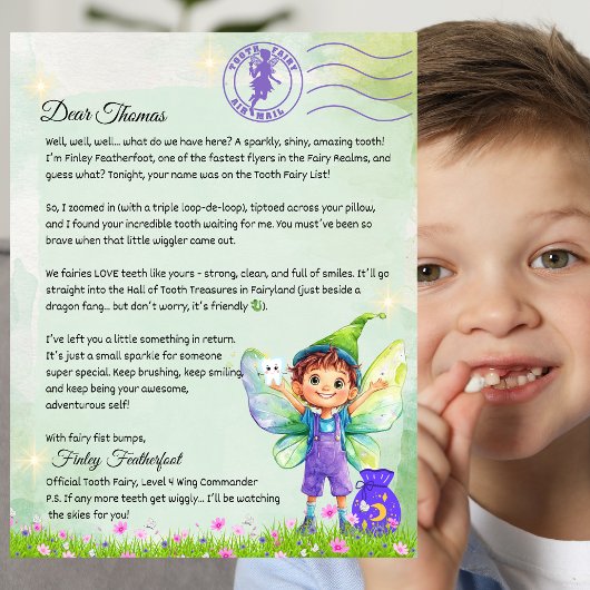 Jongens Gepersonaliseerde Fairy Letter Magical Kee