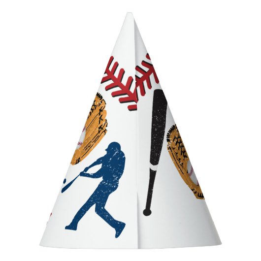 Jongens Gepersonaliseerde Honkbal Verjaardagsfeest Feesthoedjes (Achterkant)