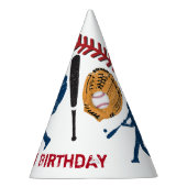 Jongens Gepersonaliseerde Honkbal Verjaardagsfeest Feesthoedjes (Rechts)