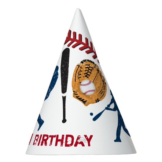 Jongens Gepersonaliseerde Honkbal Verjaardagsfeest Feesthoedjes (Rechts)
