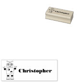 Jongens gepersonaliseerde jongensrobot met naam Ki Rubberstempel (Gestempeld)
