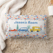 Jongens gepersonaliseerde verkeersborden Vervoer Kussen (Deken)