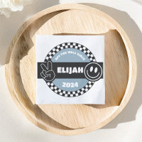 Jongens geruit Skateboard Groovy Hippie Verjaardag