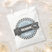 Jongens geruit skateboard Groovy Road Verjaardag Bedankzakje (Geknipt)