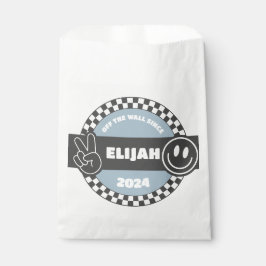 Jongens geruit skateboard Groovy Road Verjaardag Bedankzakje