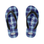 Jongens geruite teenslippers HAMbWG Kids teenslipp (Voetbed)