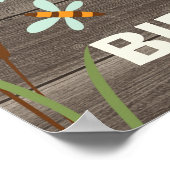 Jongens Gevist Eerste Verjaardag Welkome Poster (Hoek)