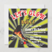 Jongens gloed in de Donkere rolschaatsen Kaart (Voorkant)