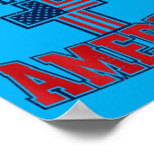 Jongens God Bless Aamerica Vlag Patriottisch Poster (Hoek)