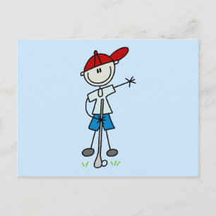 Jongens Golfers T-shirts en Cadeaus Briefkaart