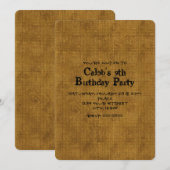 Jongens Gouden Grunge Chique Verjaardagsfeestuitno Kaart (Voorkant / Achterkant)