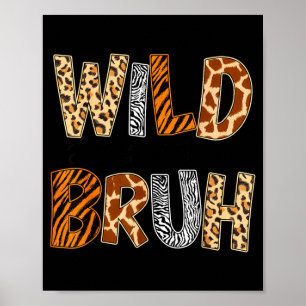 Jongens grappig wild dier over lezen bruh boek poster