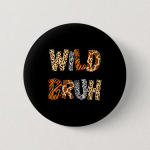 Jongens grappig wild dier over lezen bruh boek ronde button 5,7 cm