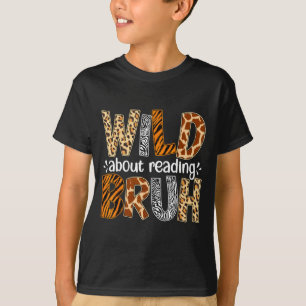 Jongens grappig wild dier over lezen bruh boek t-shirt