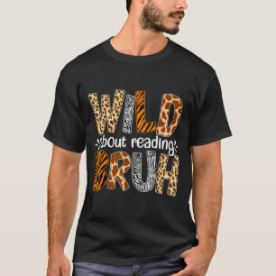 Jongens grappig wild dier over lezen bruh boek t-shirt