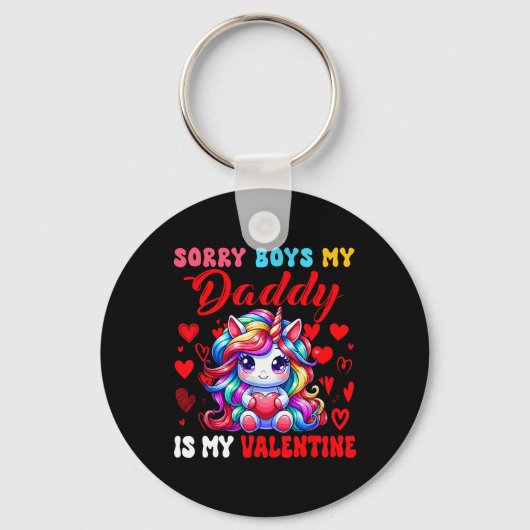 Jongens Grappige Grap Papa Is Mijn Valentijn Eenho Sleutelhanger (Voorkant)