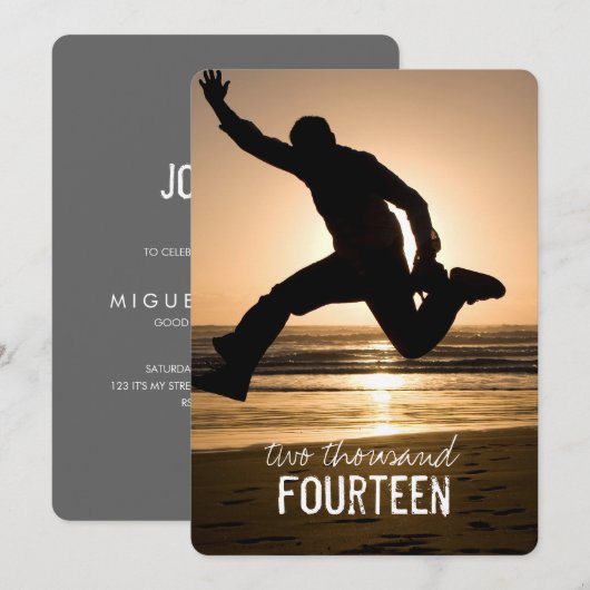 Jongens Gray White van de middelbare-schoolfotogra Kaart (Voorkant / Achterkant)