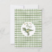 Jongens Green Roar Dinosaurus Verjaardag Dankjewel Bedankkaart (Achterkant)