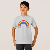 Jongen's Grijze T-Shirt Rainbow Jesus Saves (Voorkant volledig)