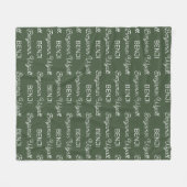 Jongens Groene Persoonlijke Script Naam Fleece Deken (Voorkant (Horizontaal))