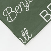 Jongens Groene Persoonlijke Script Naam Fleece Deken (Hoek)